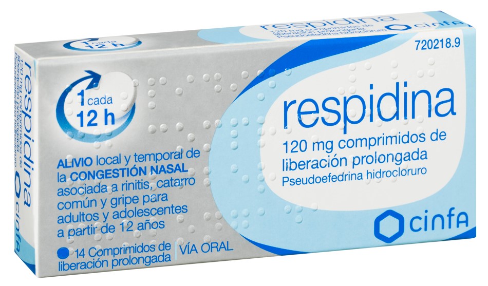 Respidina 120 mg 14 Comprimidos de Liberación Prolongada