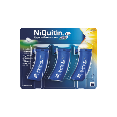 Niquitin 4 mg Mint Flavor 60 Tablets to Suck